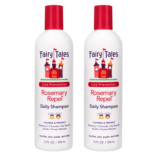White Smoke Fairy Tales Rosemary Repel Shampoo, 12 Fl Oz (Pack of 2) for Lice Prevention