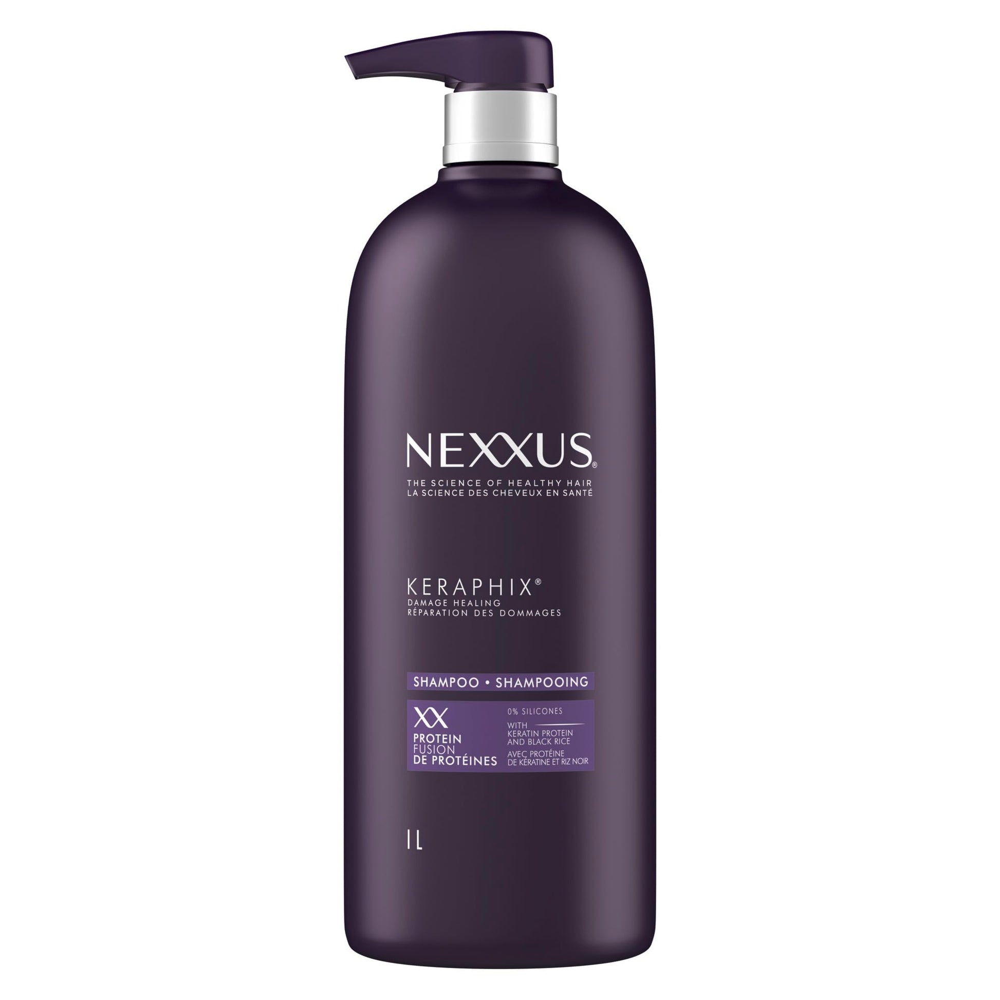 Dark Slate Gray Nexxus KERAPHIX Shampoo for Damage Repair for Damaged Hair Powered by KRT Keratin Resistance Therapy with Liquid Crystal Amino Acids 33.8 Fl oz