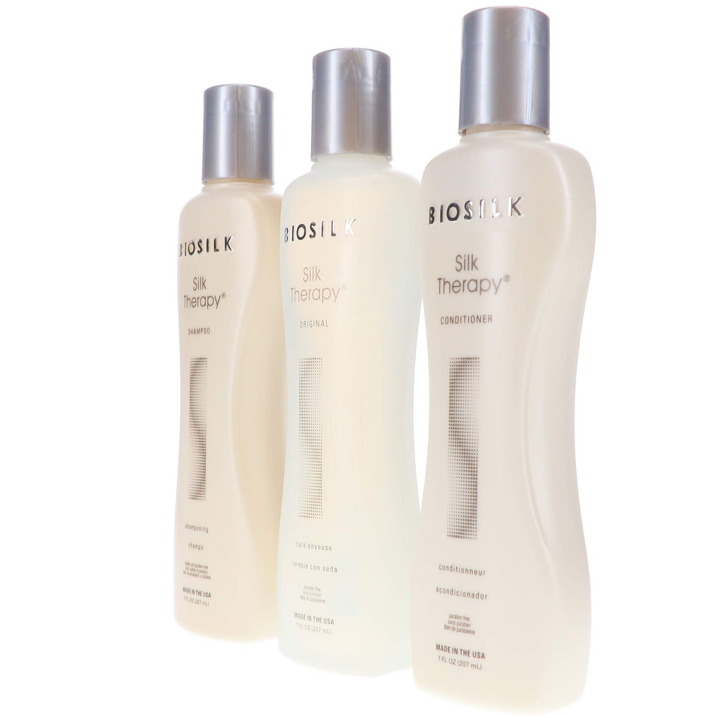 Antique White BioSilk Therapy Trio Shampoo Conditioner Original, 7 Fl Oz (Pack of 3)
