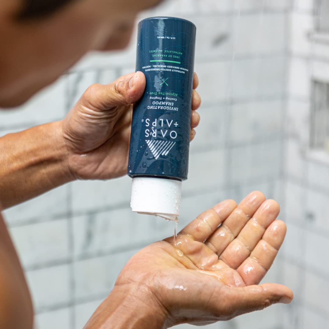Gray Oars + Alps Men's Shampoo, Conditioner, Body Wash Set, Alpine Tree Scent