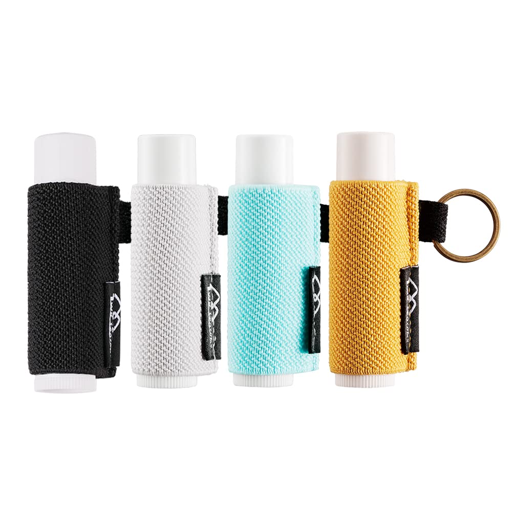 White Smoke WK IEASON Lip Balm Holder Keychain for LANEIGE, Summer Fridays, Small Christmas Gifts Stocking Stuffers for Teen Girls, Lip Gloss Holder Compatible With Chapstick, Burt's Bees Elastic Lipstick Holder