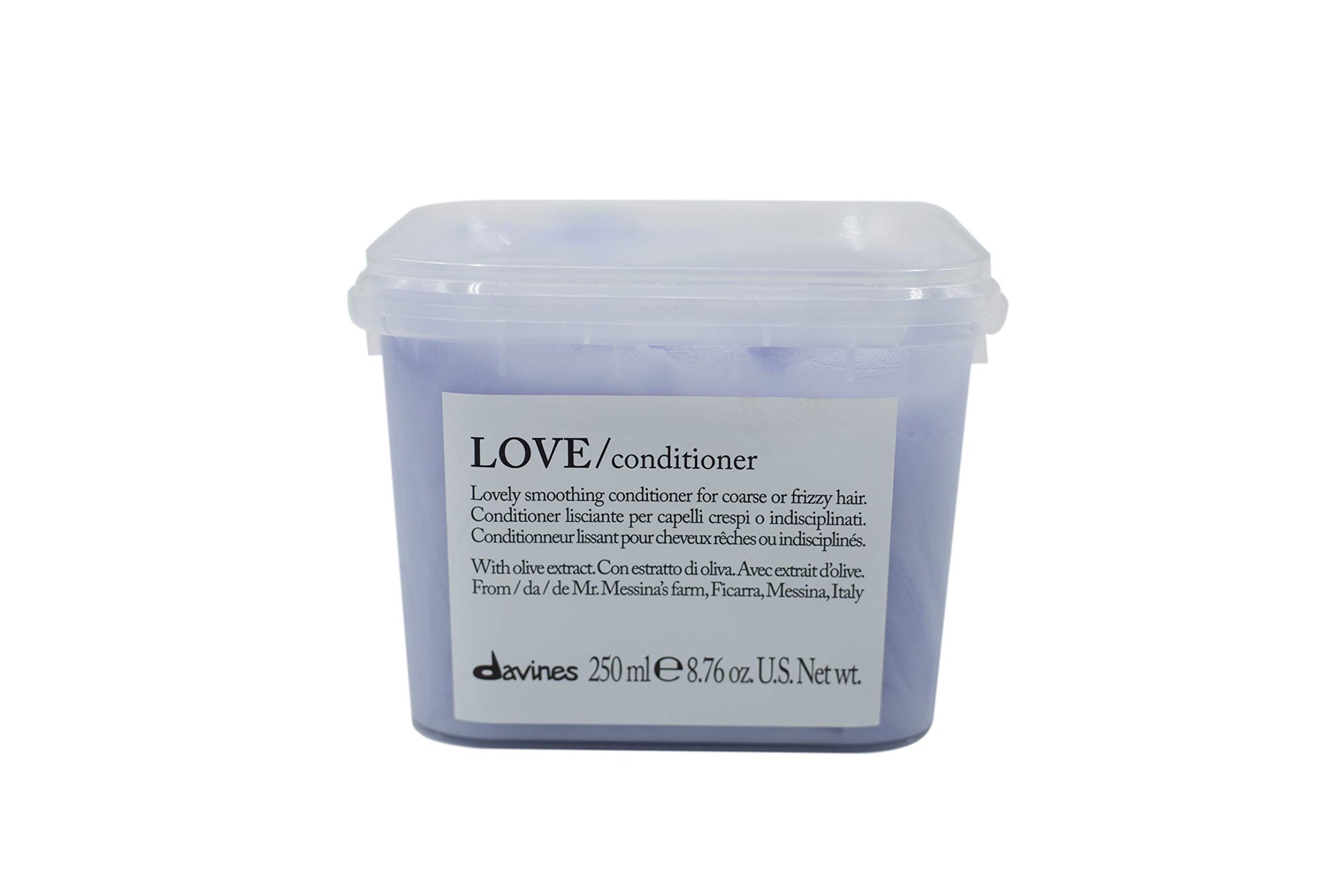 White Smoke Davines LOVE Smoothing Conditioner | for Curly and Unruly Hair, Frizzy Hair | Smoothing Hair Products with Olive Extract | 8.45 Fl Oz