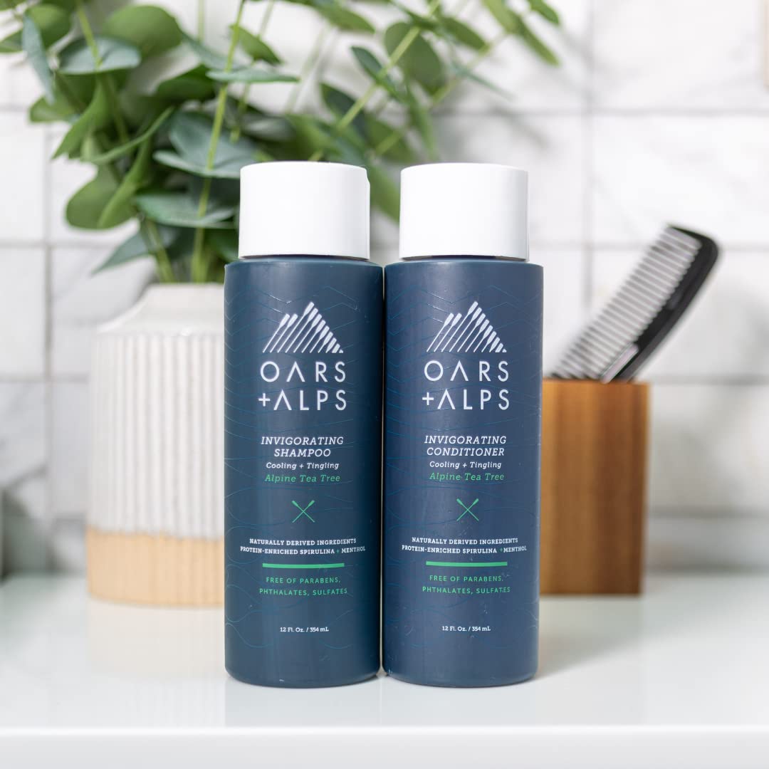 Lavender Oars + Alps Men's Shampoo, Conditioner, Body Wash Set, Alpine Tree Scent