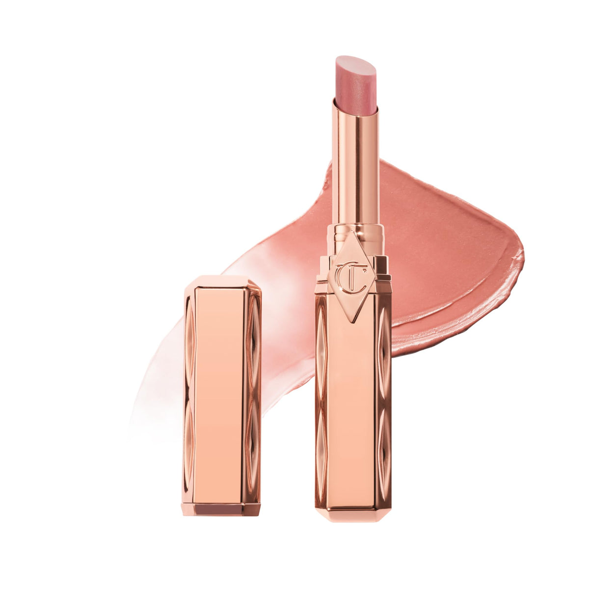 White Smoke Charlotte Tilbury Pillow Talk Blush Balm Lip Tint - Buildable Sheer Tint