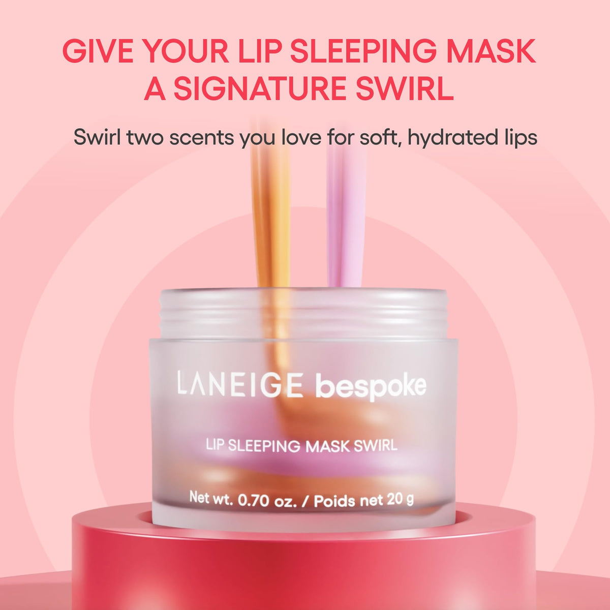 Pink LANEIGE Bespoke Lip Sleeping Mask | Customized Overnight Treatment