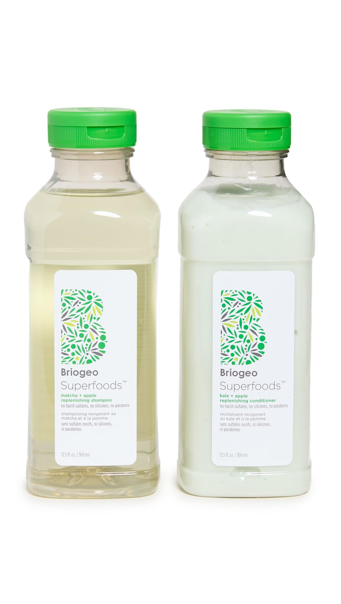 White Smoke Briogeo Superfoods Matcha, Apple + Kale Hair Pack for All Hair Types | Antioxidant-Rich Shampoo & Conditioner Duo | Hydrating & Shine-Enhancing | Vegan & Cruelty-Free | 2 x 12.5 fl oz