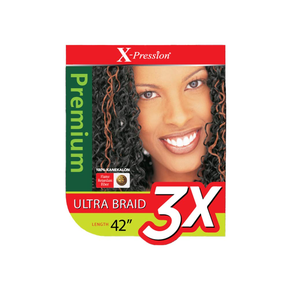 White Smoke MULTI PACK DEALS! Outre Braids X-Pression Kanekaion 3X Pre Stretched Braid 42" (1-PACK, 613)