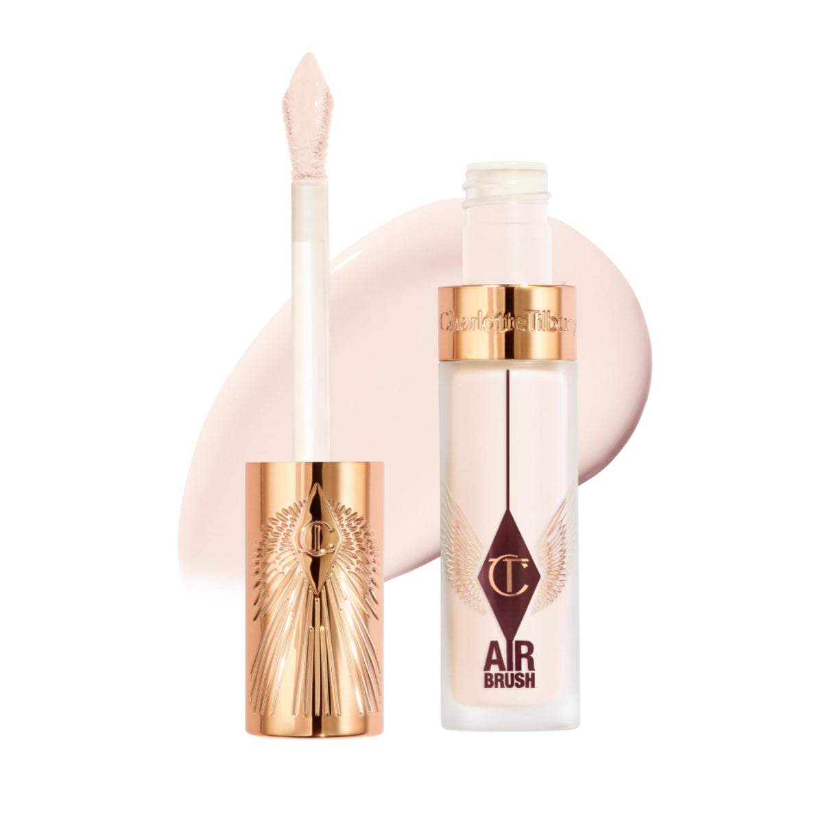 White Smoke Charlotte Tilbury AIRbrush Flawless Blur Concealer - Longwear Concealer for Dark Circles, Blemishes, Redness & More - Hydrating, Crease-Proof & Full Coverage with a Natural Matte Finish