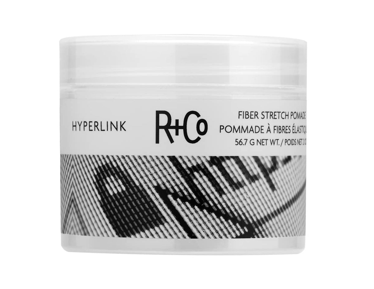 Light Gray R+Co HYPERLINK Fiber Stretch Pomade – Full Case, Texturizing & Styling Hair Pomade, Adds Definition & Flexible Hold, All Hair Types