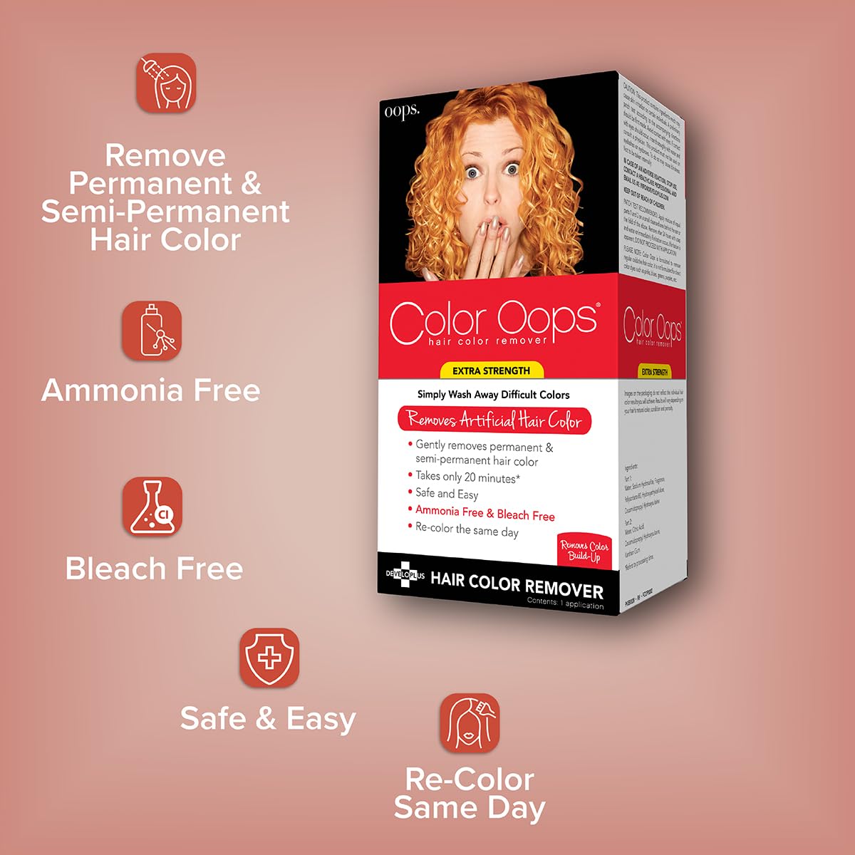 Tan Color Oops Extra Strength Hair Color Remover, 1 Application