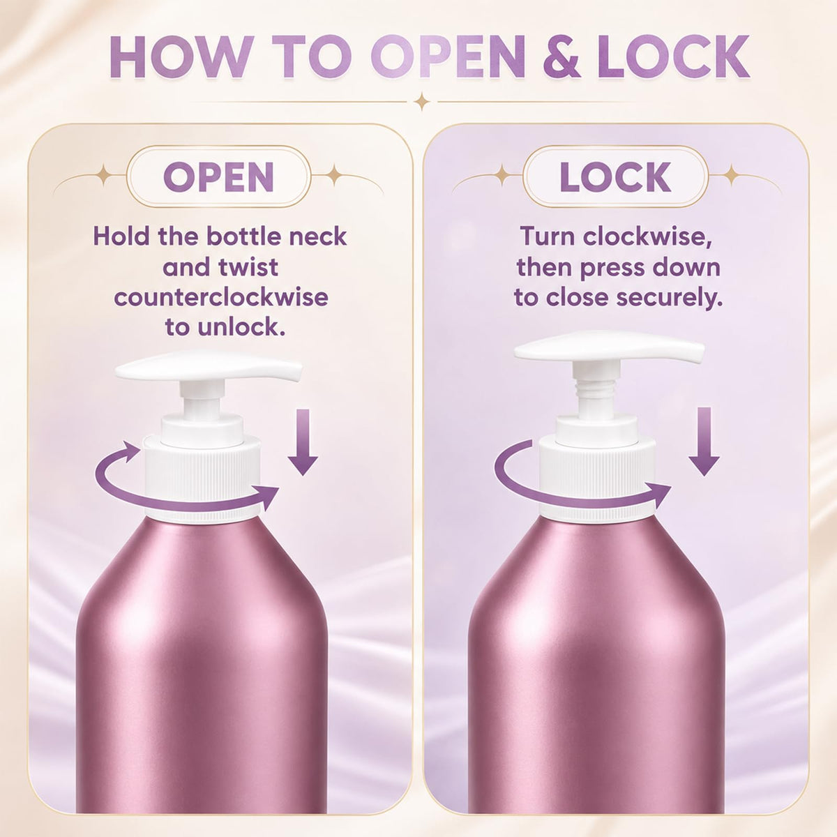 Misty Rose Liter Pump for Redken Shampoo/Conditioner, 1 L/33.8 Fl Oz Bottles,，2 Pack