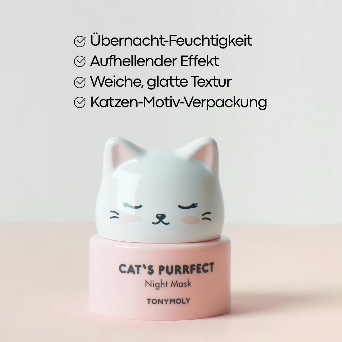 Lavender TONYMOLY Cats Purrfect Collagen Night Mask - Overnight Strengthening Repair