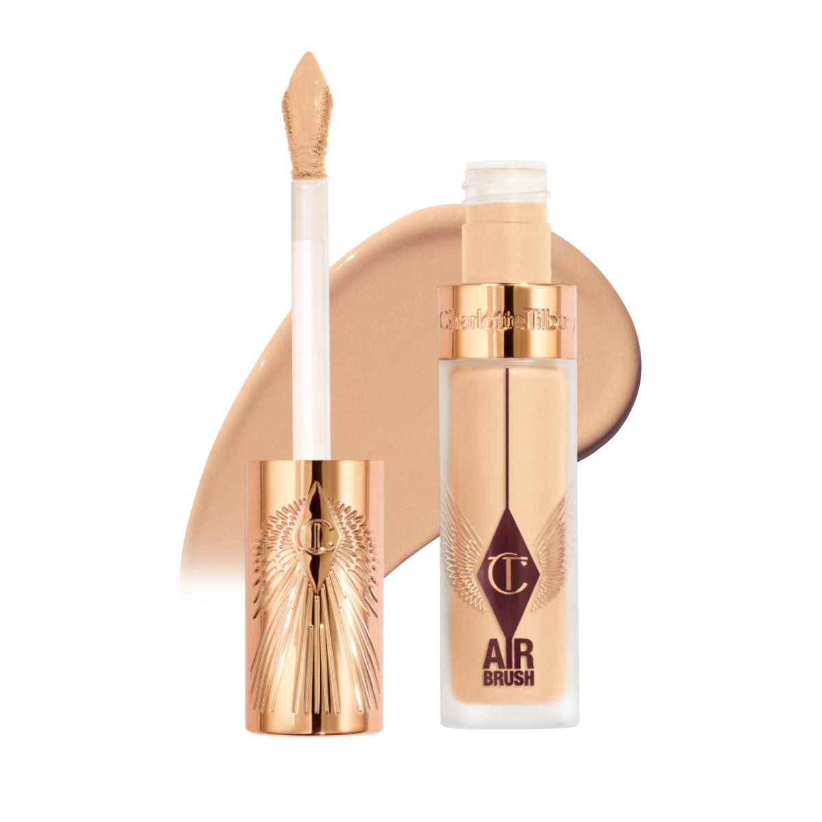 White Smoke Charlotte Tilbury AIRbrush Flawless Blur Concealer - Longwear Concealer for Dark Circles, Blemishes, Redness & More - Hydrating, Crease-Proof & Full Coverage with a Natural Matte Finish