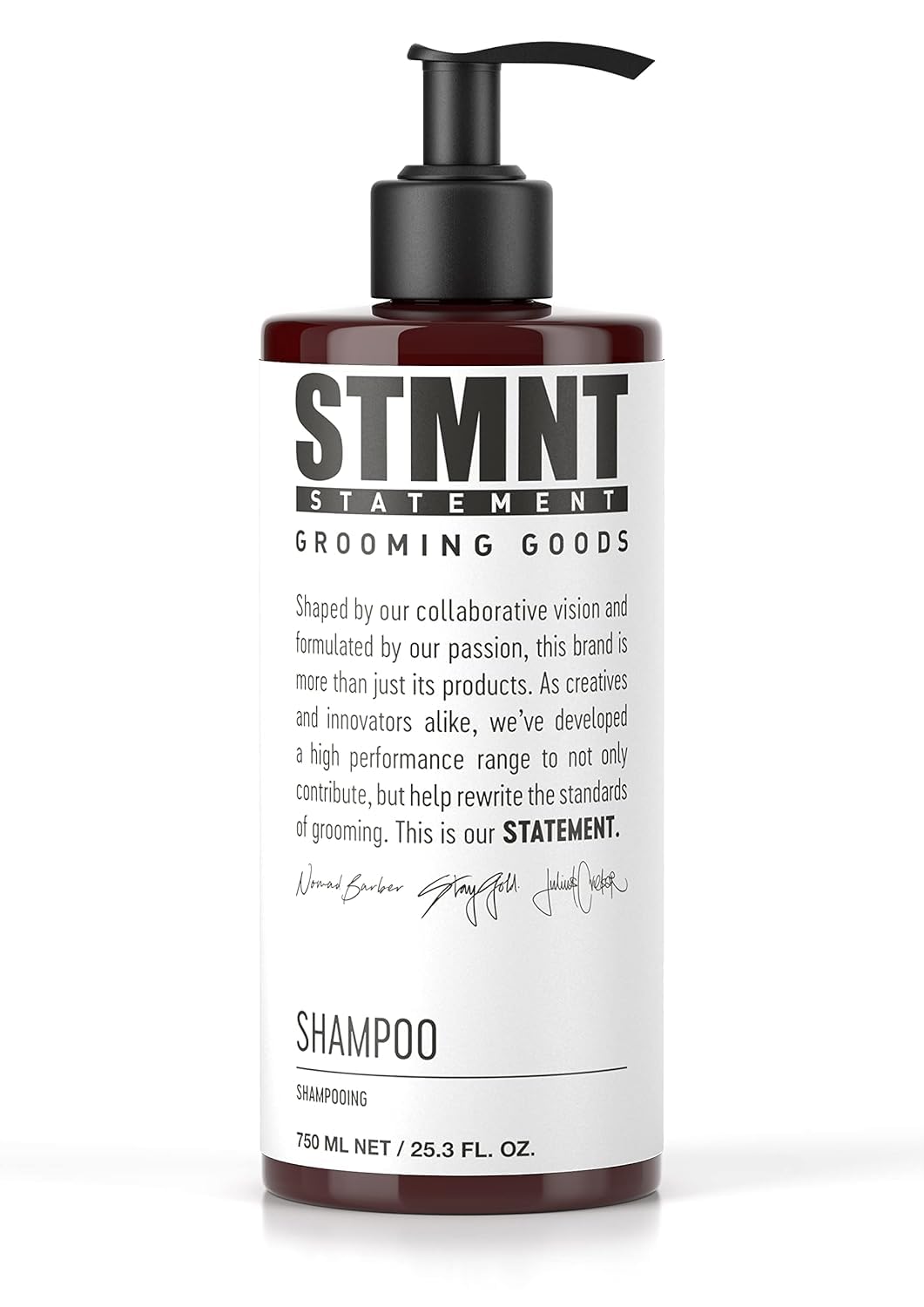 White Smoke STMNT Grooming Goods Shampoo | SLS/SLES Sulfates Free | Activated Charcoal & Menthol | Removes Build Up | All Hair Types