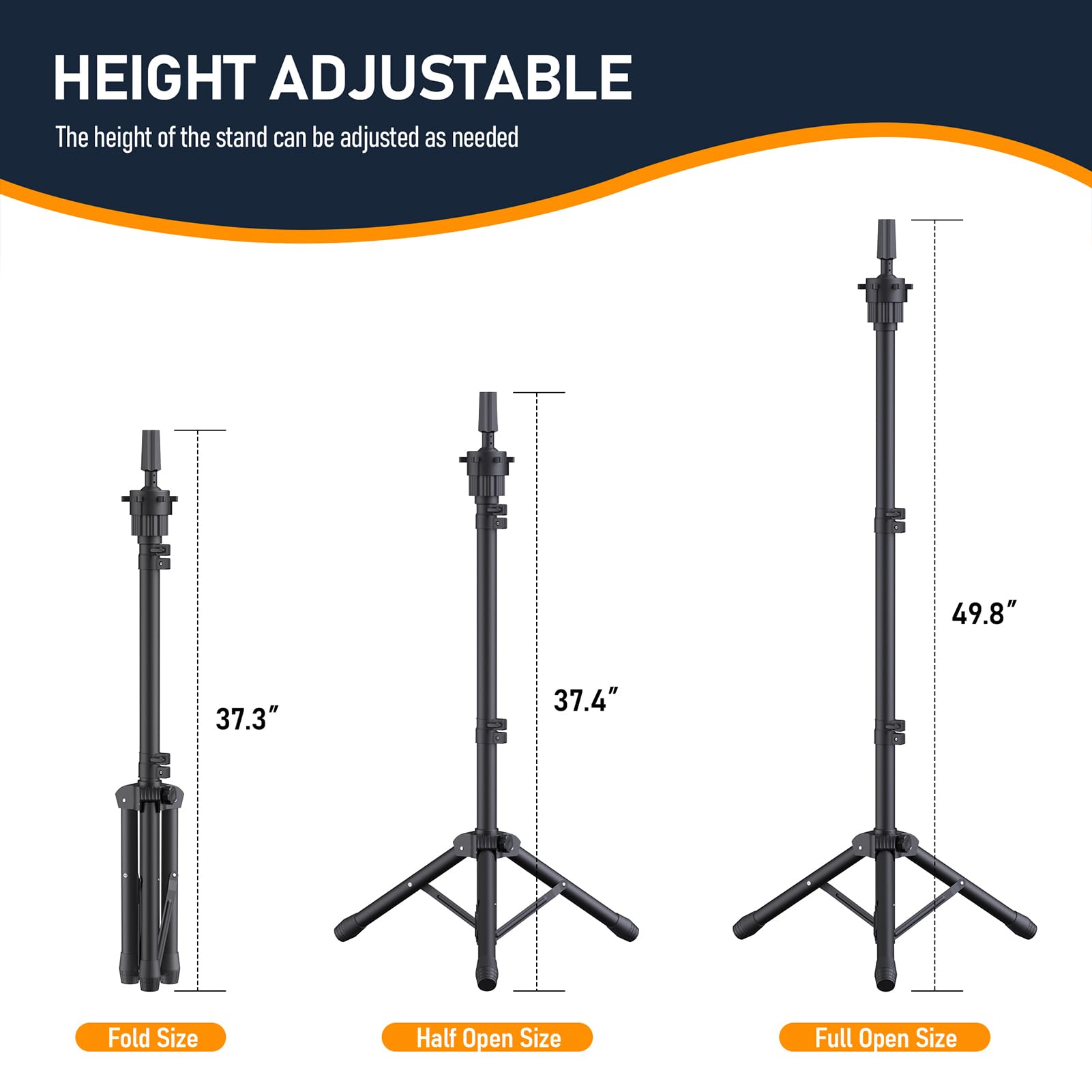 White Smoke Hemndic Wig Stand with Head, Height Adjustable Wig Stand, Wig Head Stand with Mannequin Head with Extra Wig head Clamp Stand