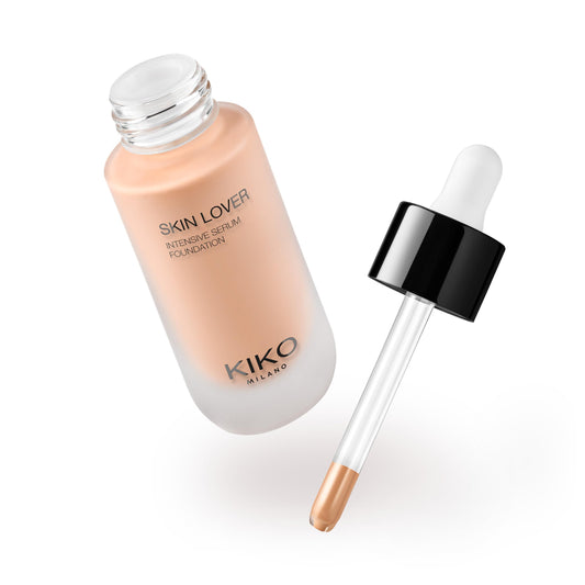 White Smoke KIKO Milano Skin Lover Intensive Serum Foundation, 4WG Warm Gold