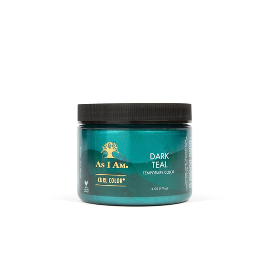 Dark Slate Gray As I Am Curl Color - Dark Teal - 6 oz - Temporary Color & Curling Gel - Medium Hold - Vegan & Cruelty Free