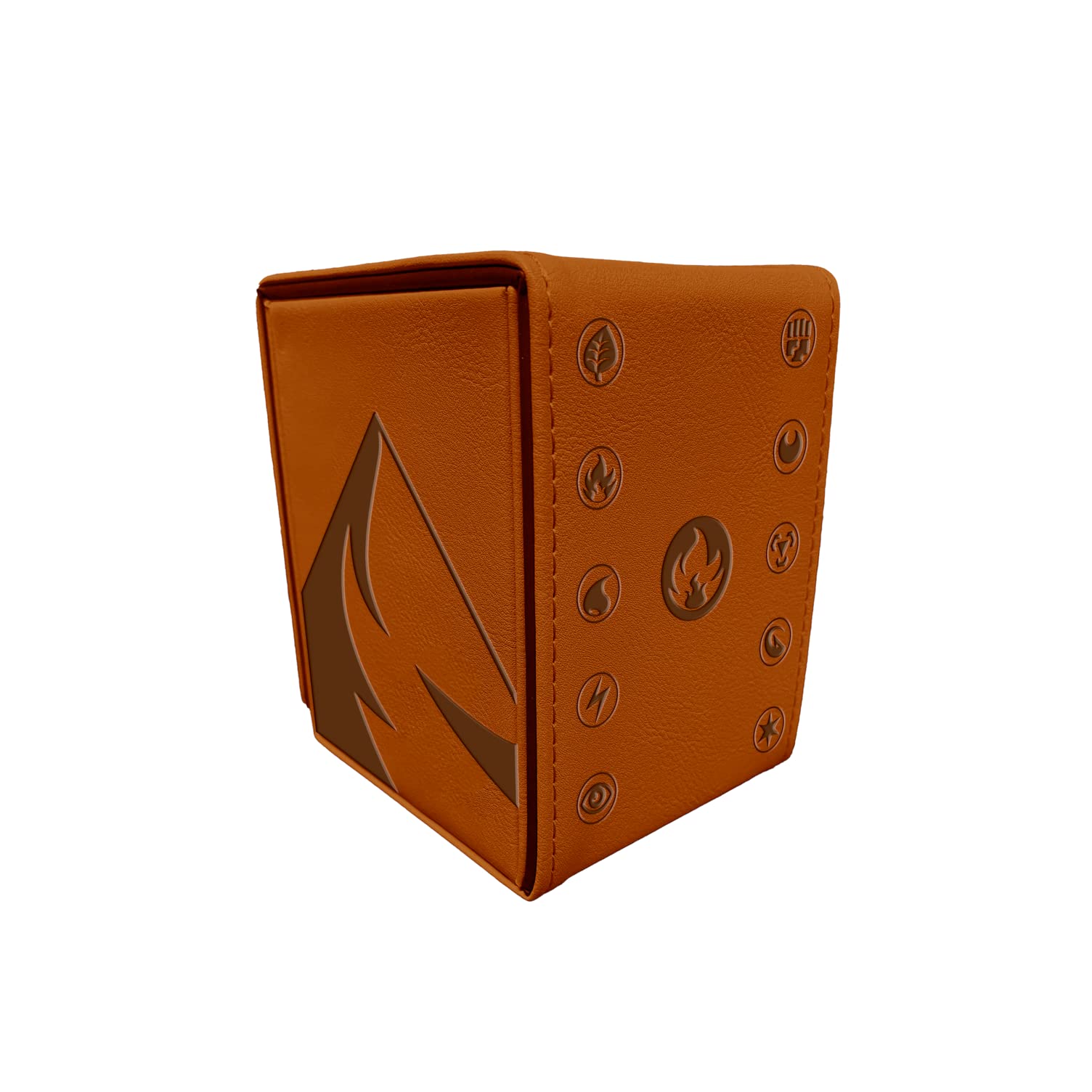 Saddle Brown Ultra Pro - Gallery Series: Scorching Summit Alcove Click for Pokémon, Protect & Store 100+ Double Sleeved Cards, Strong Magnetic Closure for Ultimate Security, Protect Collectible Cards