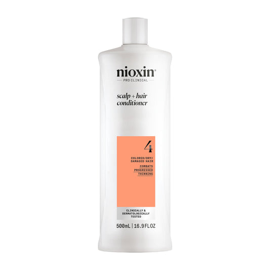 White Smoke Nioxin System 4 Scalp + Hair Conditioner | For Colored or Damaged Hair with Progressed Thinning | With Niacinamide and Biotin | 16.9 Fl oz.