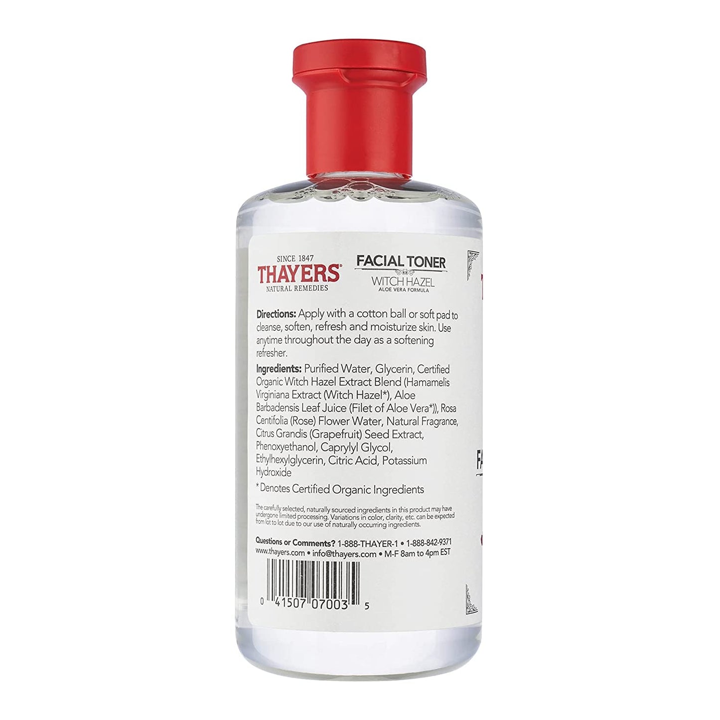Light Gray Thayers Witch Hazel with Aloe Vera Rose Petal - 12 fl oz