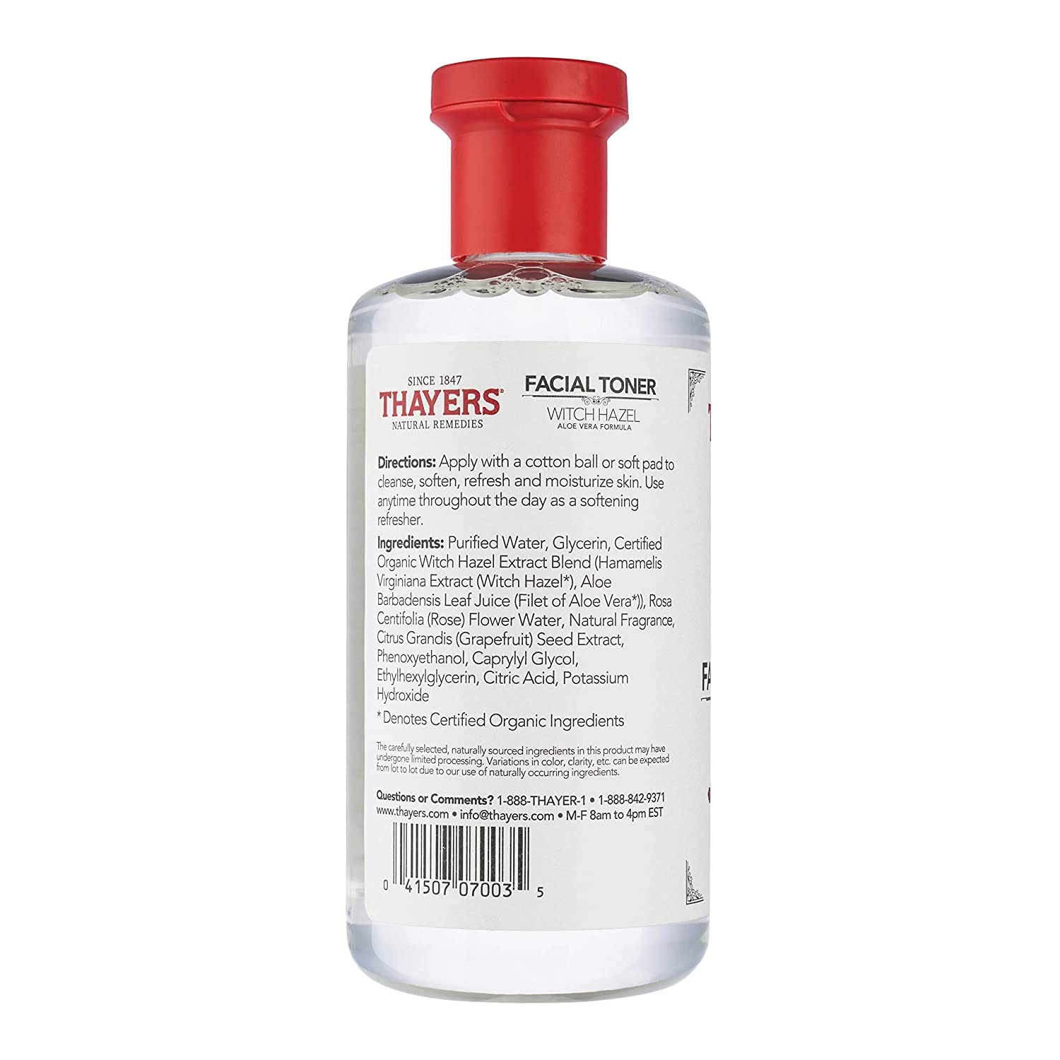 Light Gray Thayers Witch Hazel with Aloe Vera Rose Petal - 12 fl oz