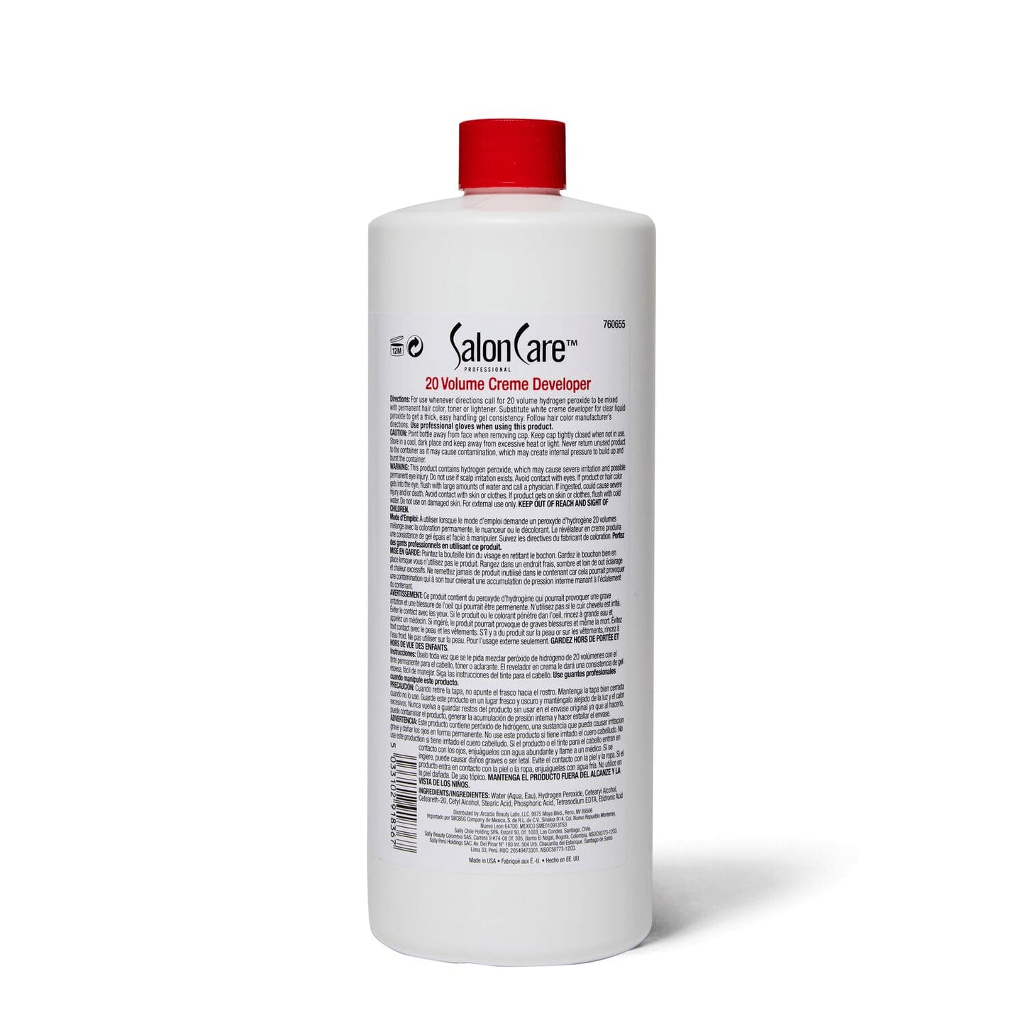 White Smoke Salon Care 20 Volume Creme Developer 32 Oz