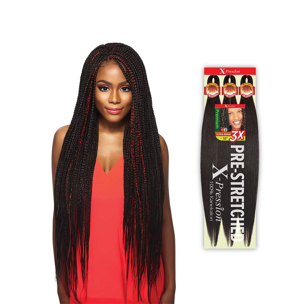 White Smoke MULTI PACK DEALS! Outre Braids X-Pression Kanekaion 3X Pre Stretched Braid 42" (1-PACK, 27)