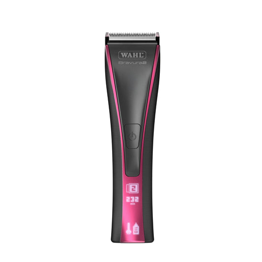 White Smoke Wahl Pro Animal Bravura2 - Cordless Professional Pet Clipper for Dogs, Cats & Horses - Multi-Speed - Durable & Easy to Carry - USB Charging - Travel-Friendly - Comfortable Grip - Brilliant Rose