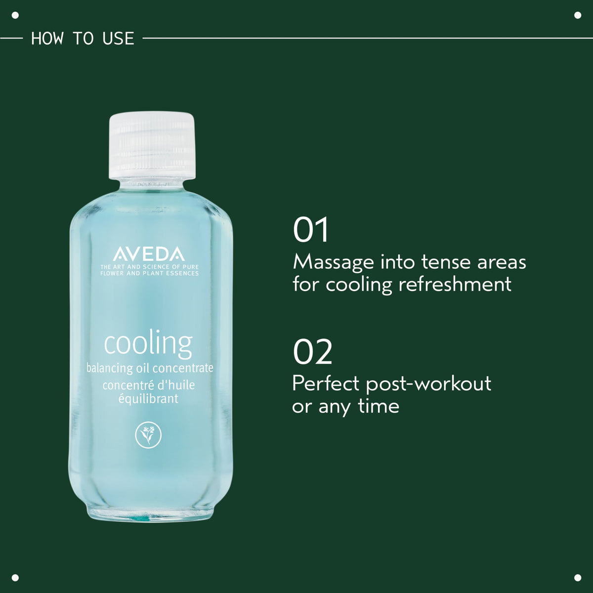 Dark Slate Gray Aveda Cooling Balancing Oil Concentrate | Massage Into Sore, Achy Muscles | with Certified Organic Peppermint, Blue Chamomile | Naturally Derived* Menthol