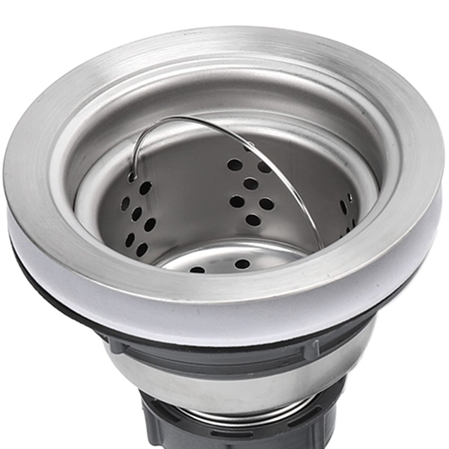 White Smoke Drain Plug Stainless Steel Sink Plug, Hair Salon Shampoo Basin Drain Plug, Sink Plug with Hair Catcher Accessories for Shampoo Bed