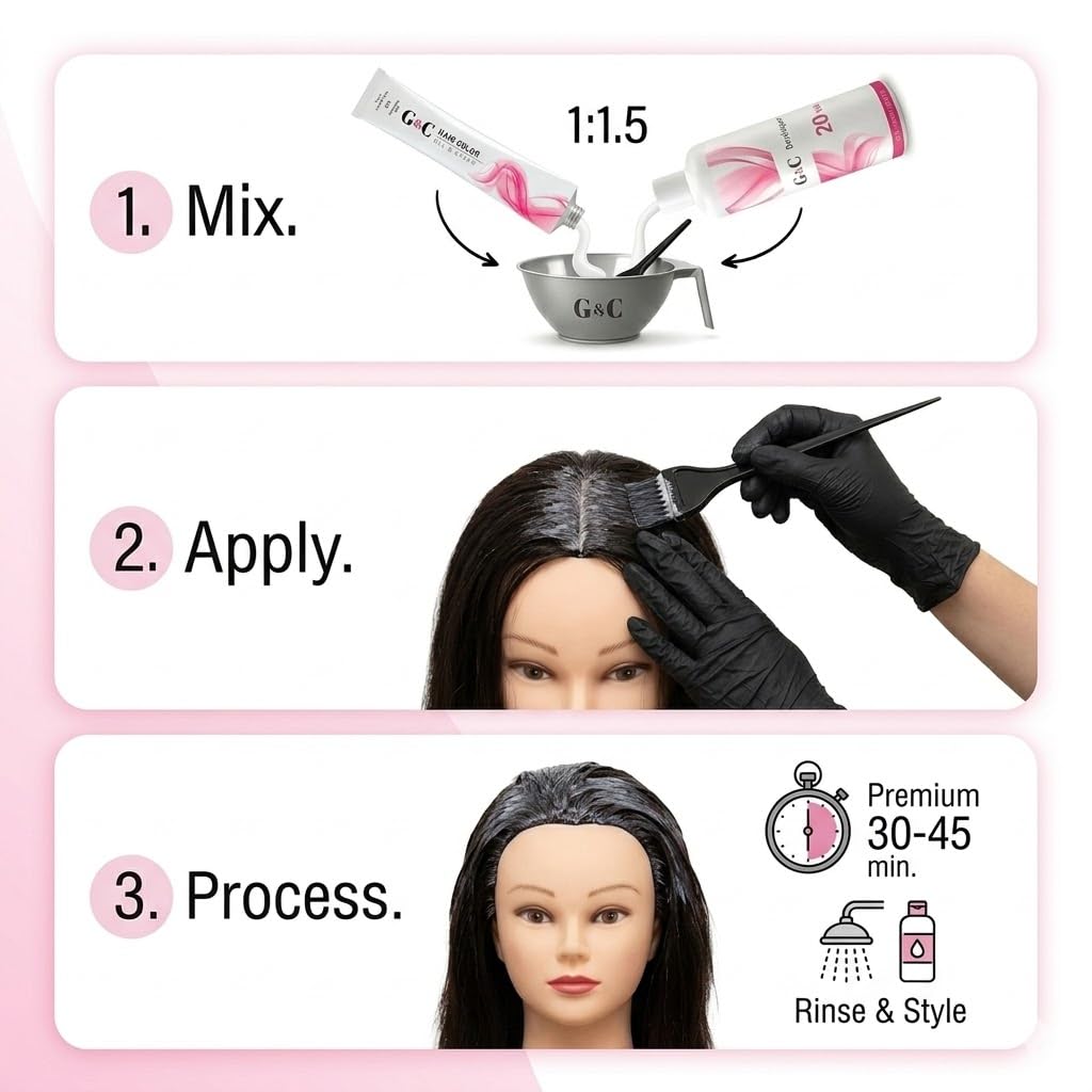 White Smoke Hair Bar NYC Professional Permanent Hair Colors 7.73/7.BG Medium Brown Gold Blonde Intense & Bright Color Long-Lasting | Shiny Hair, Soft to Touch 3.4oz 100ml Made in Italy