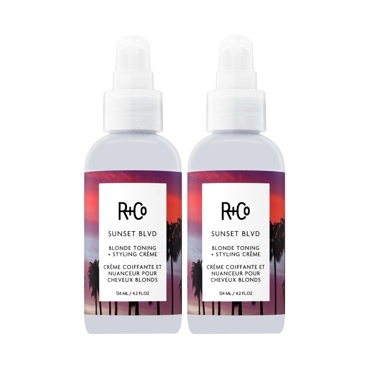 White Smoke R+Co SUNSET BLVD Blonde Toning Styling Crème 2 Pack