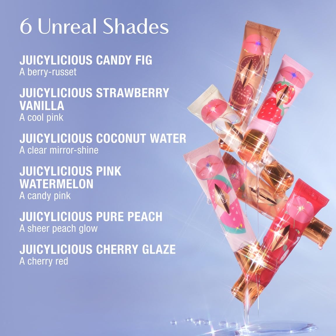 Light Steel Blue Charlotte Tilbury Healthy Glow Nectar Lip Oil - Sheer Tinted Lip Gloss Oil