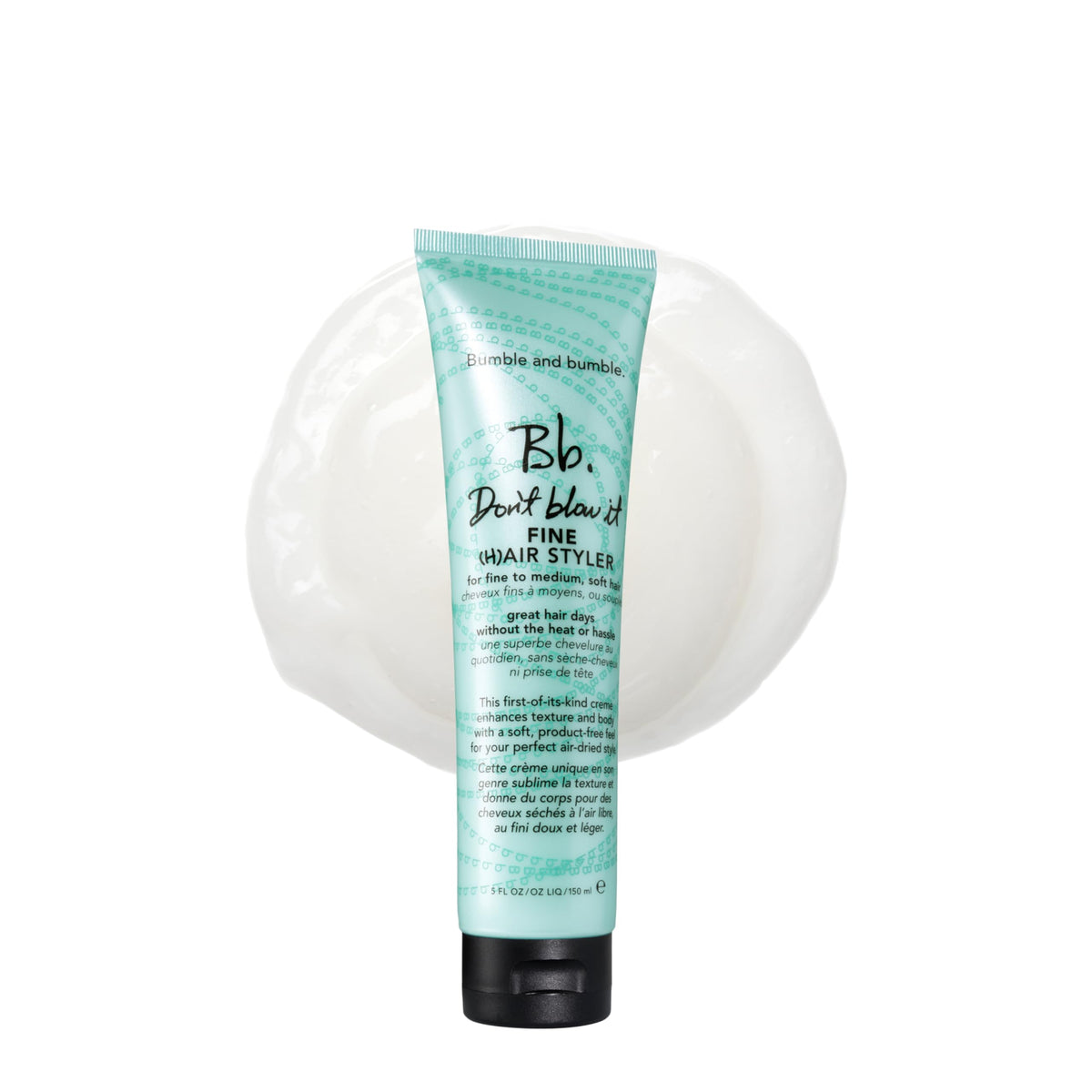 White Smoke Bumble and bumble. Don't Blow It Fine (H) air Styler Air Dry Cream | Styling Cream to Enhance Texture and Body | Adds Hydration and Light Hold |For Fine to Medium Wavy, Straight Hair Types, 5 Fl Oz