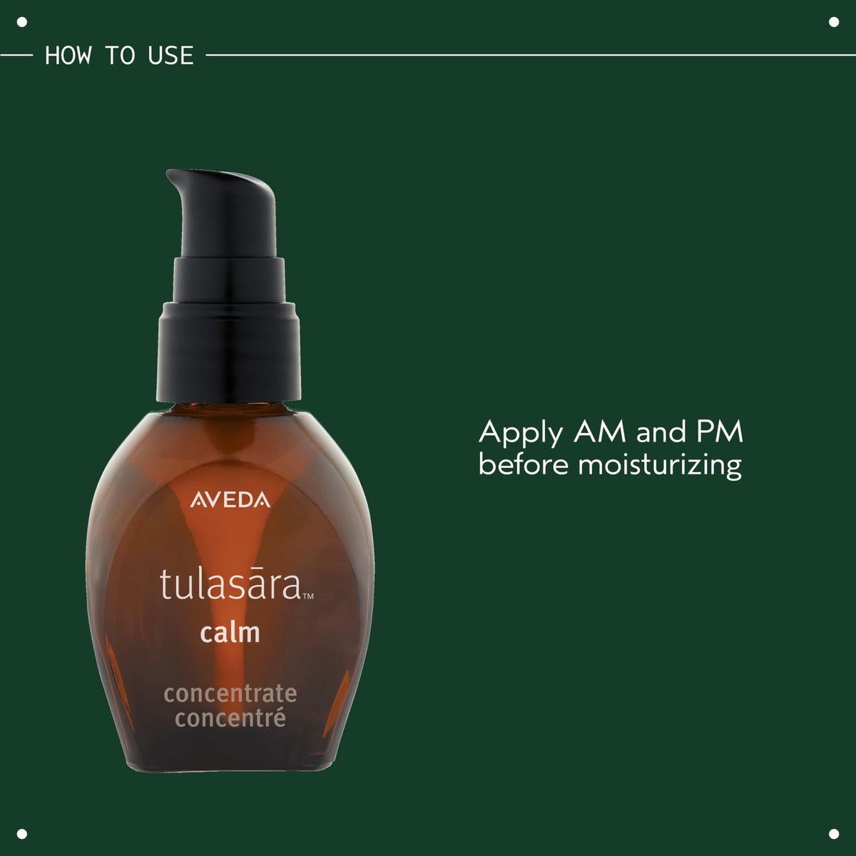 Dark Slate Gray Aveda Tulasara Calm Concentrate | Soothing Serum for Visible Redness | Calms, Cools & Hydrates Skin | with Algae & Pomegranate Extract | 96% Naturally Derived*, 1 Fl Oz