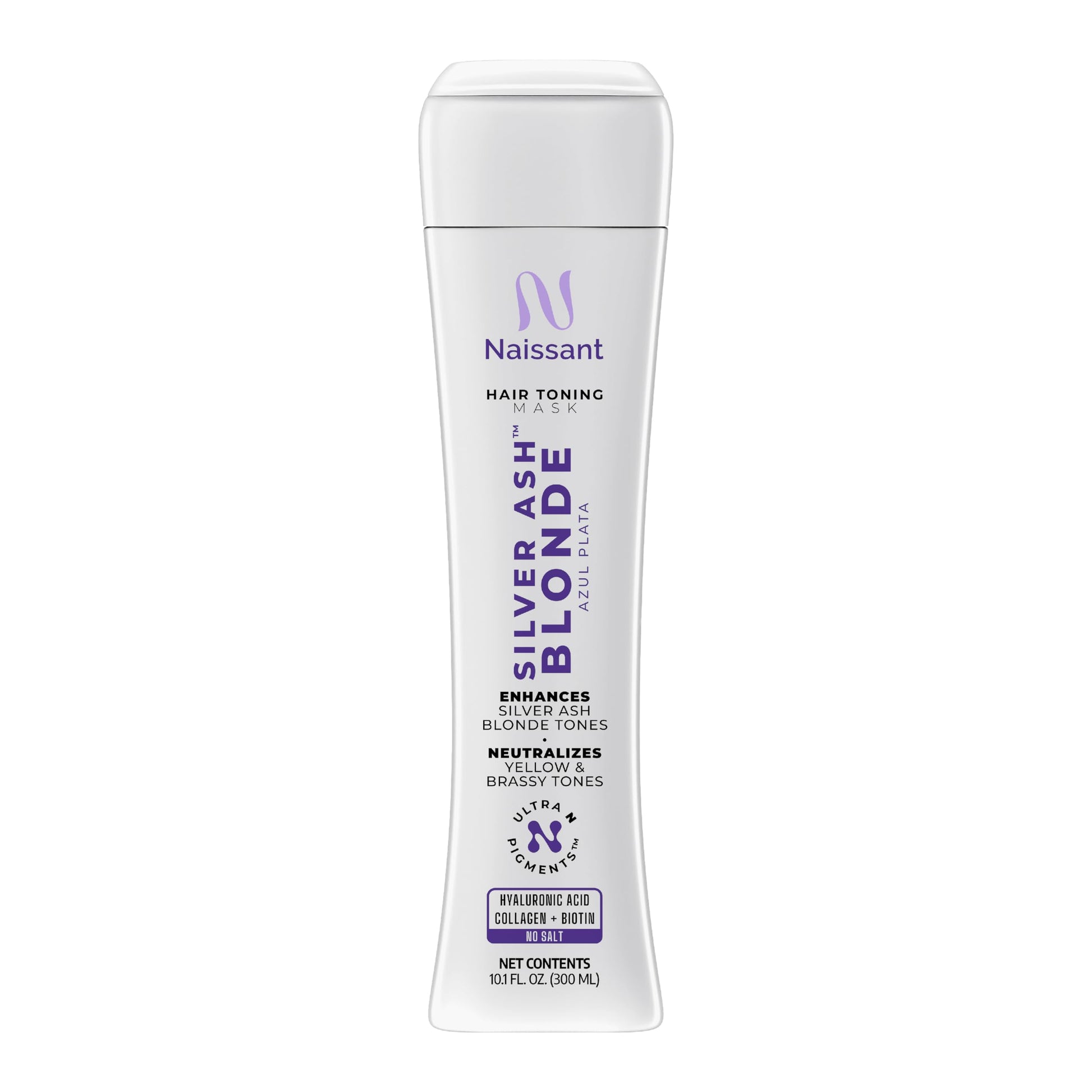 Lavender Naissant Silver Ash Blonde Hair Blue Toning Mask | Ultra High-Purity Blue Pigments | Neutralizes Orange & Brassy Tones | Hyaluronic Acid, Collagen & Biotin | Paraben, Ammonia &Sulfate Free |10.1 Fl.Oz