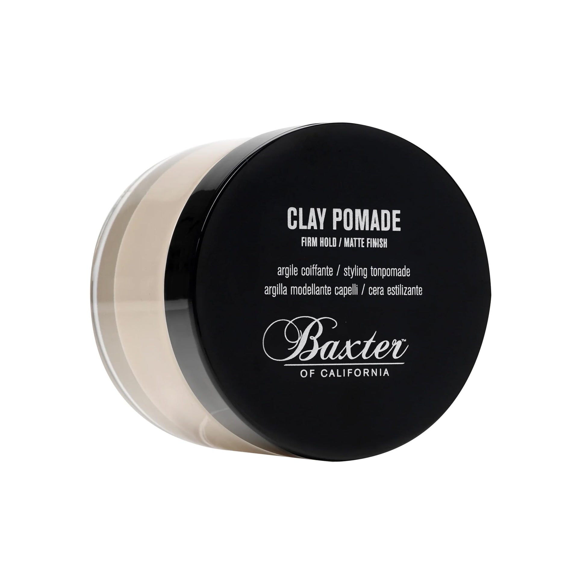 Black Baxter of California Clay Pomade, Strong Hold Matte Hair Clay for Men, Texturizing & Thickening Pomade for Natural Definition and All-Day Control, 2 Ounce