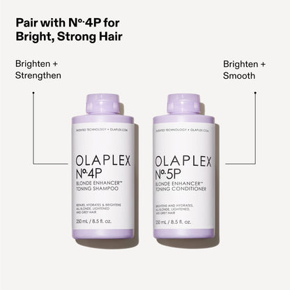 White Smoke Olaplex Nº. 5P Blonde Enhancer Purple Toning Conditioner: Neutralizes Brassiness & Strengthen | Repairs Damages & Hydrates Hair | For Coily, Curly, Straight, and Wavy, 1000 mL / 33.8 Fl Oz