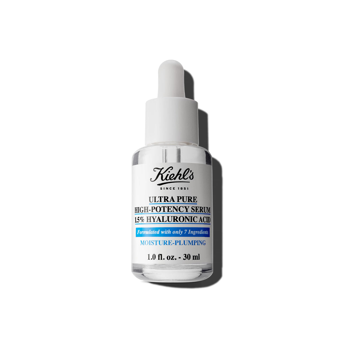 White Smoke Kiehl's - 1.5% Hyaluronic Acid Serum - Boosts Hydration - 1 fl oz
