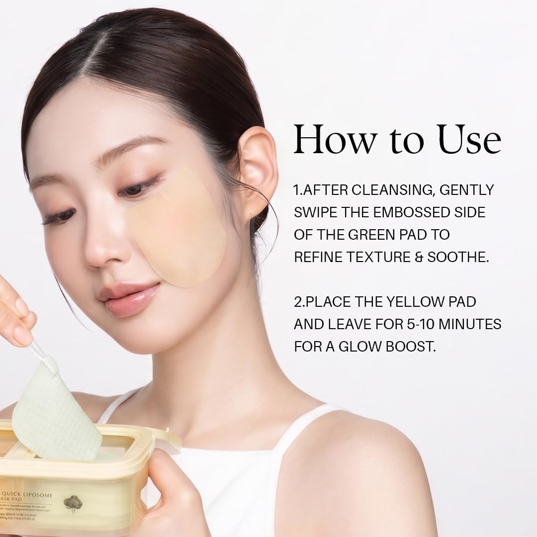 White Smoke d'alba Piedmont Double Quick Liposome Serum Mask Pad, 70 Gel+30 Peeling Pad