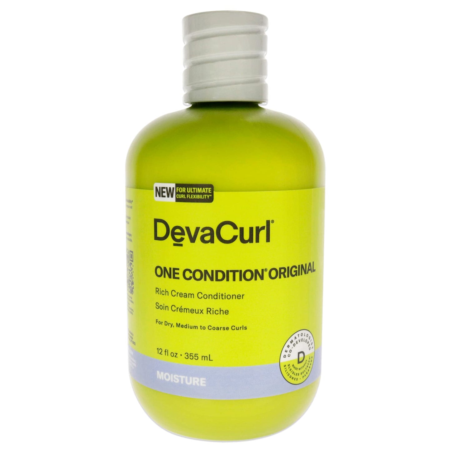 White Smoke DevaCurl One Condition Original Rich Cream Conditioner, Soft Lemongrass, 12 fl. oz.