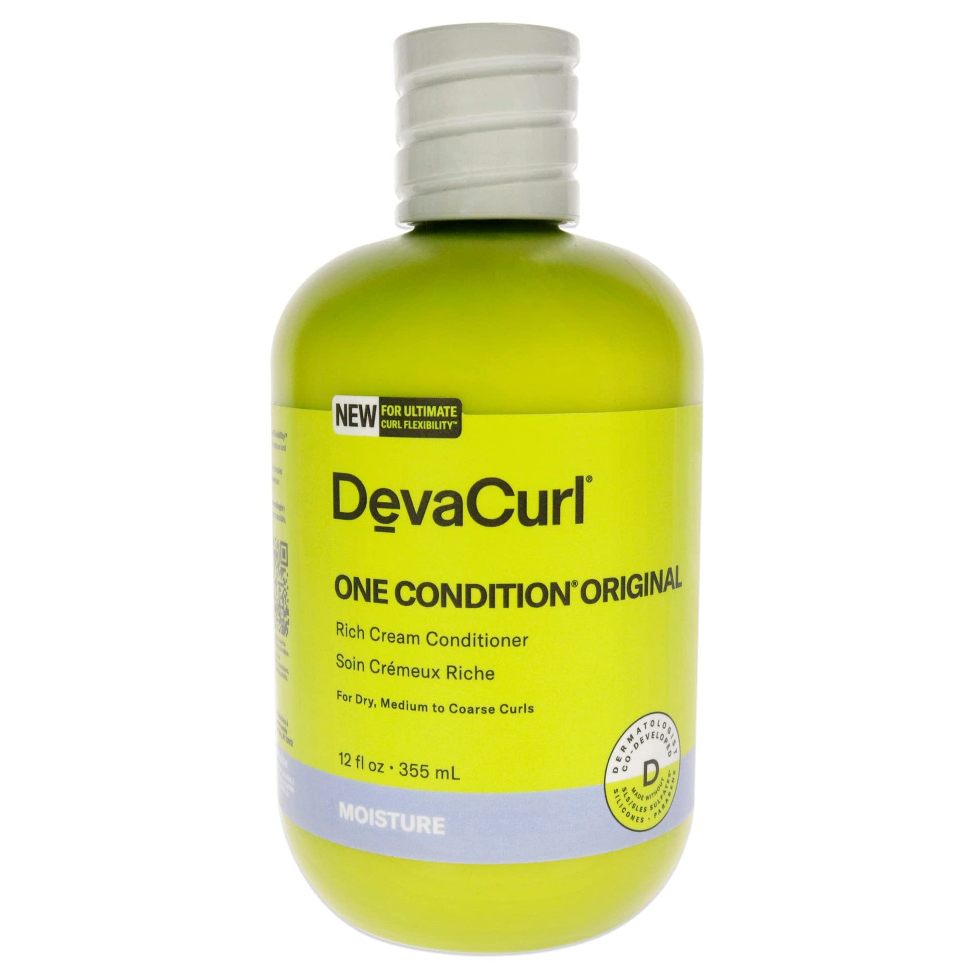 White Smoke DevaCurl One Condition Original Rich Cream Conditioner, Soft Lemongrass, 12 fl. oz.
