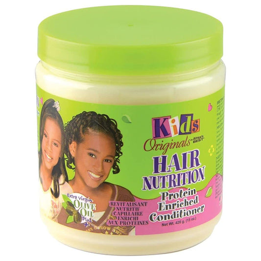 Dark Khaki Originals by Africa's Best Kids Hair Nutrition Protein Enriched Conditioner, Natural Botanical Blend of Herbal Extracts, Vitamins and Proteins Moisturize Hair, 15oz Jar