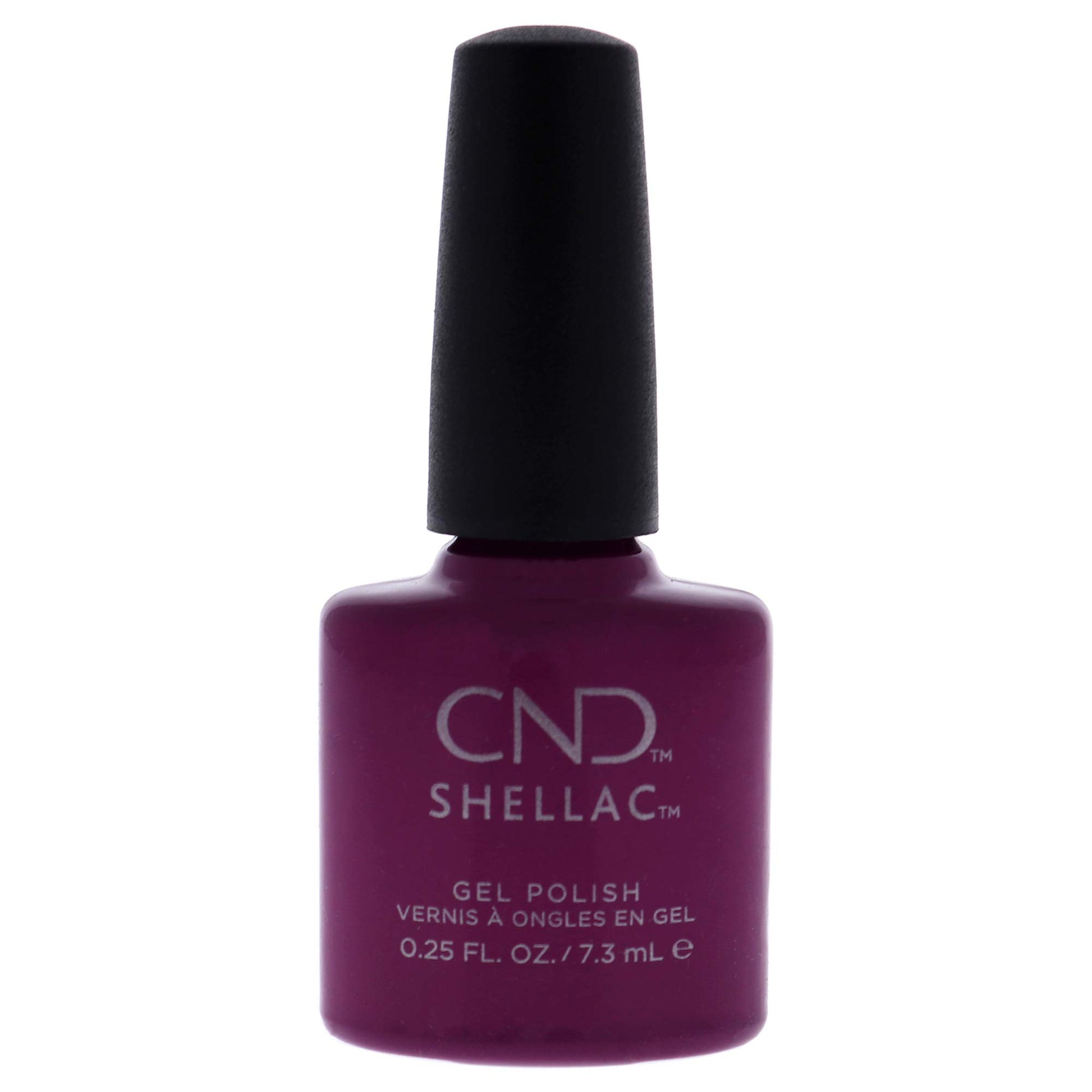 White Smoke CND Shellac Gel Nail Polish, Long-lasting Nail Paint Color with Curve-hugging Brush, 293 Brazen, 0.25 fl oz