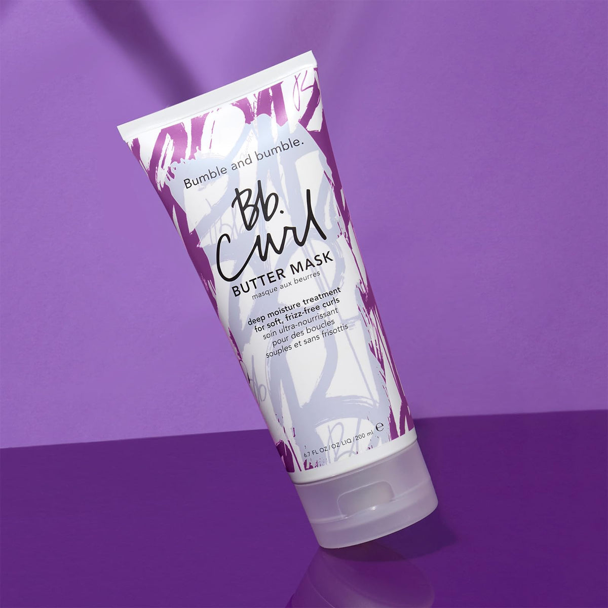 Medium Purple Bumble and bumble. Curl Butter Hair Mask | Deep Moisture for Medium to Thick Coily, Curly, Wavy Hair | Anti Frizz + Color Safe | With Jojoba, Avocado + Coconut Oil | Standard Size, 6.7 Fl Oz