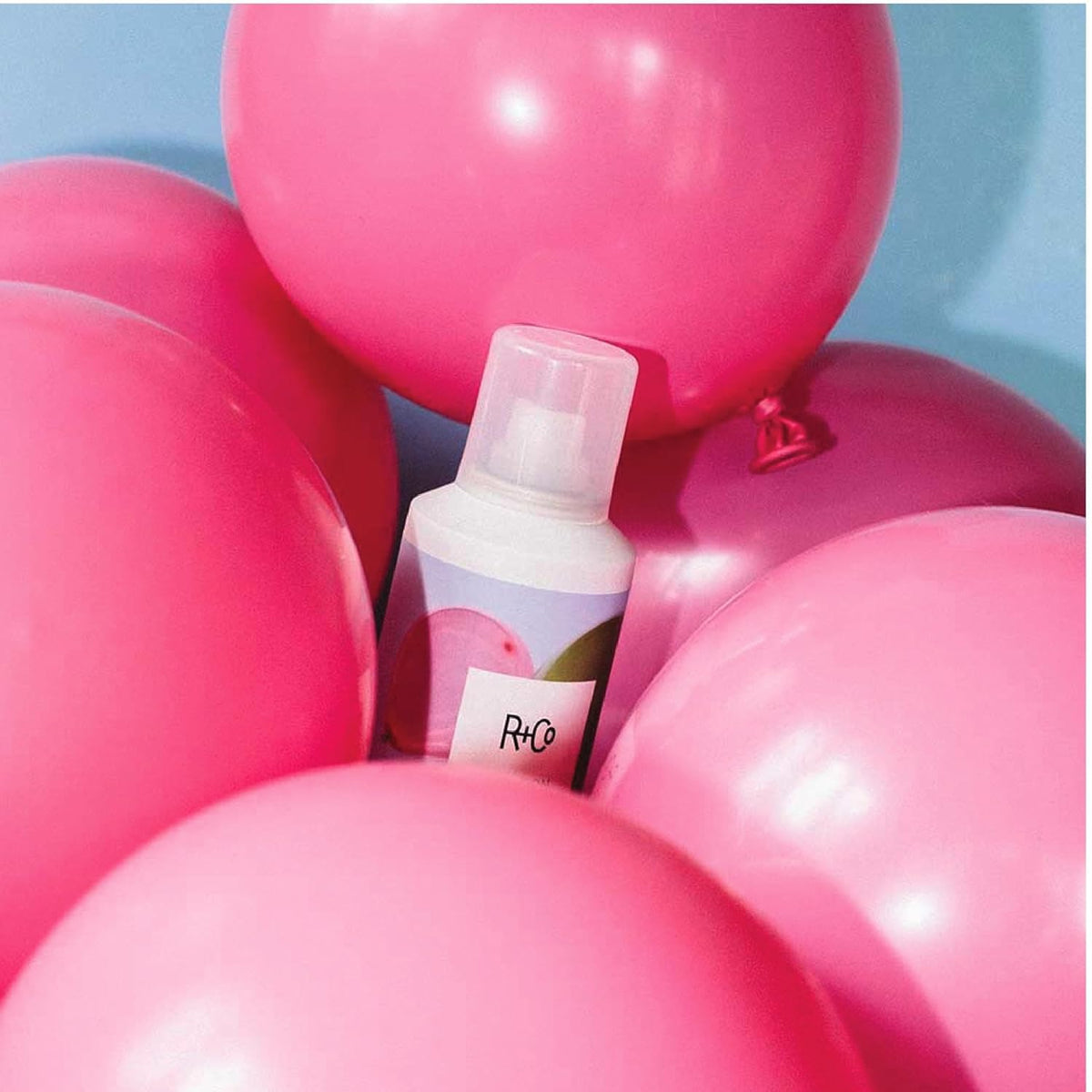 Light Pink R+Co Hair Spray Set for Volume and Hold | Outer Space & Balloon Hairsprays | Instant Volume and Texture | Lightweight For Long Lasting Hairstyles | Vegan + Cruelty-Free | 9.5 oz + 5 oz (Pack of 2)