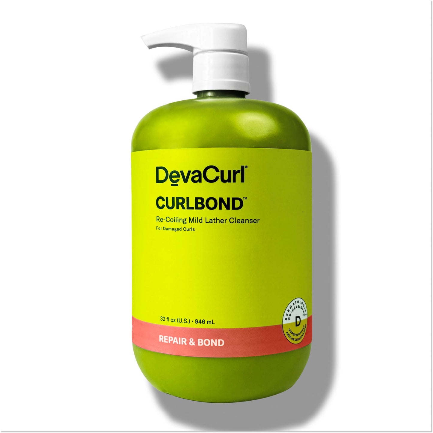White Smoke DevaCurl CurlBond Re-Coiling Mild Lather Cleanser, Cozy Getaway, 32 fl. oz.