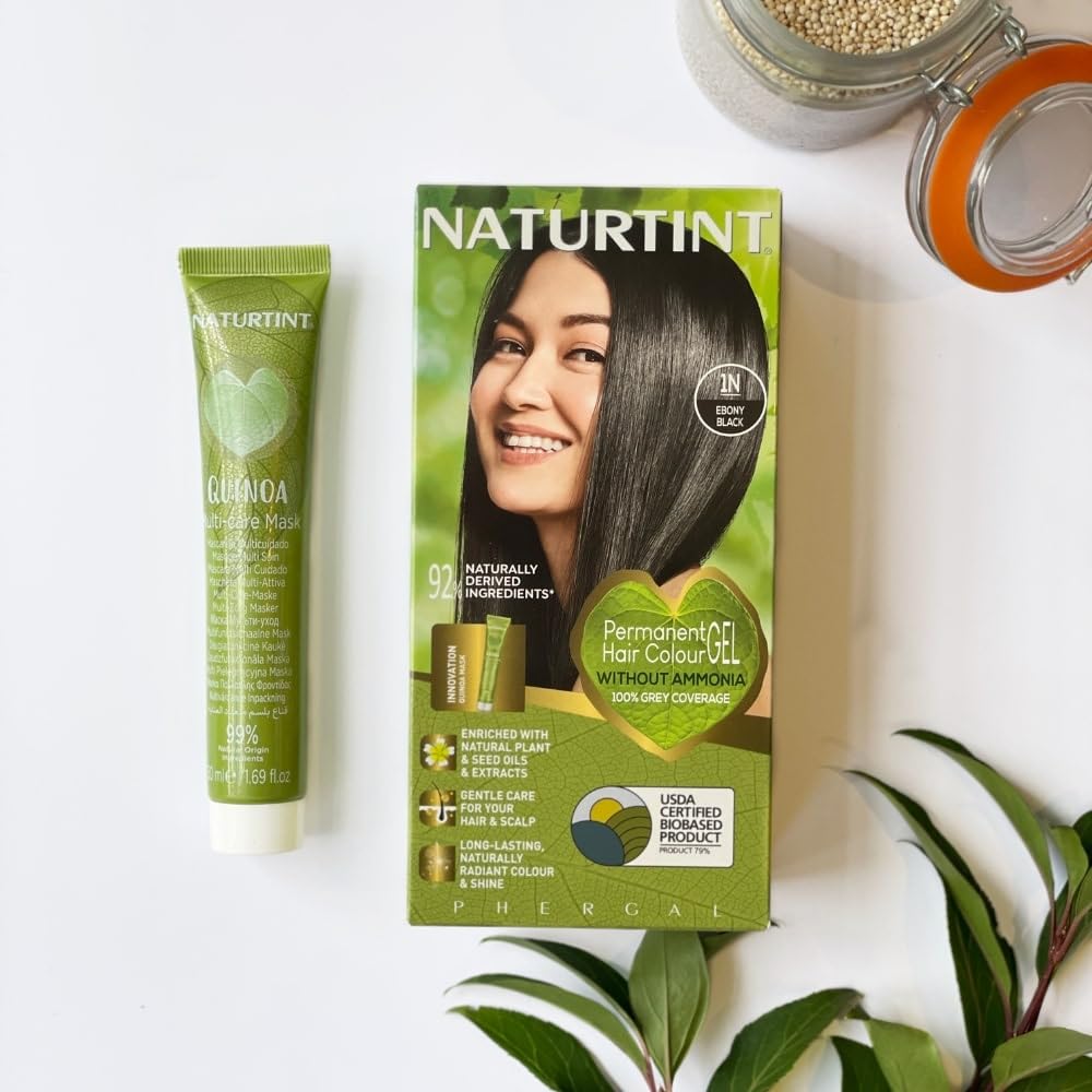 Lavender Naturtint 1N Ebony Black Hair Color, 5.07 FZ