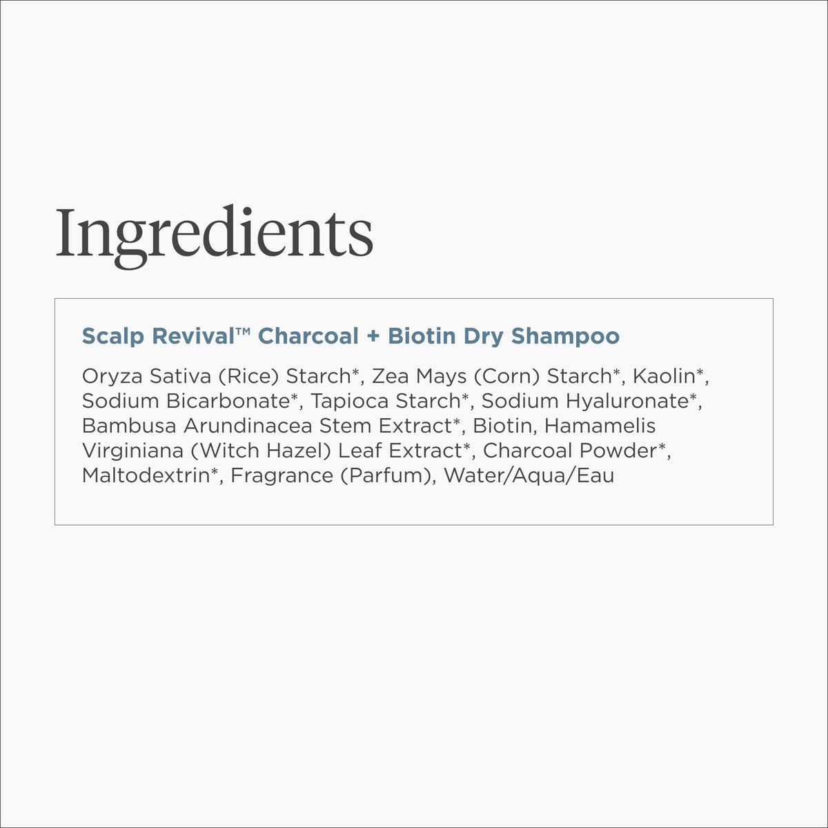 White Smoke Briogeo Scalp Revival Charcoal + Biotin Dry Shampoo | Non-Aerosol Powder