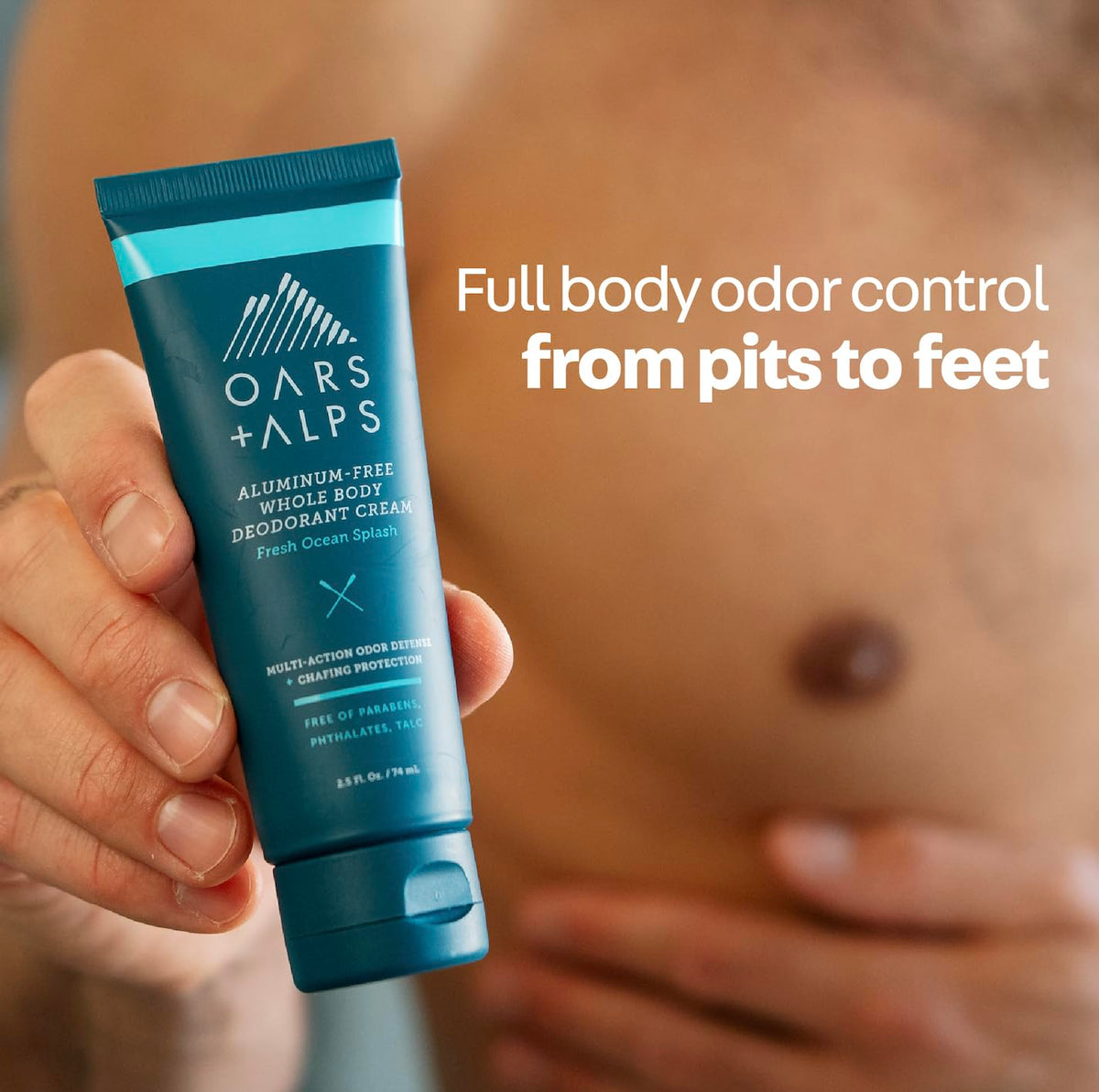 Chocolate Oars + Alps Aluminum Free Men's Full Body Deodorant Cream, 1pk, 2.5oz